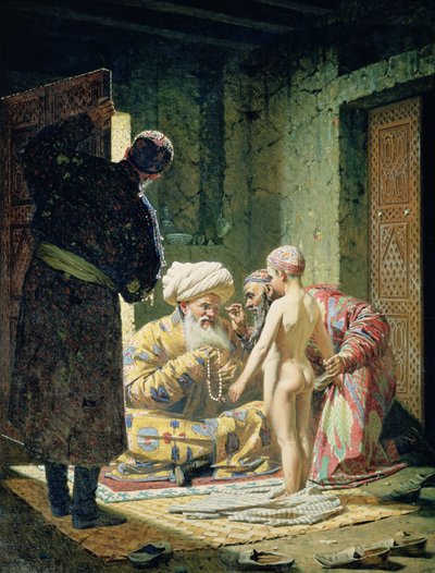 Vendita di uno schiavo bambino da Vasili Vasilievich Vereshchagin