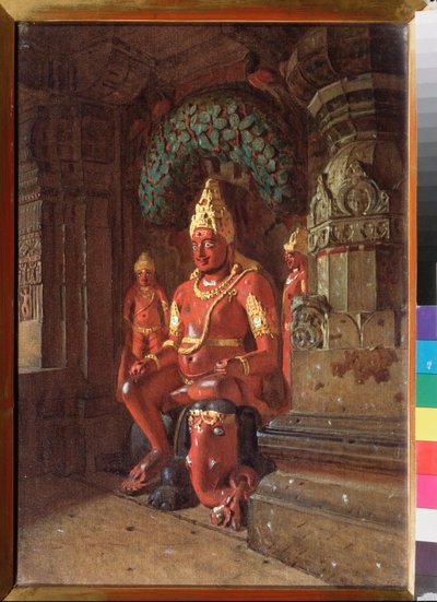 Una statua di Vishnu nel tempio di Indra da Vasili Vasilievich Vereshchagin