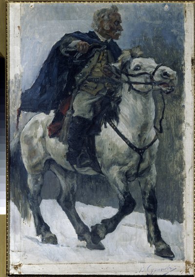 Alexander Suvorov a cavallo da Vasilij Ivanovic Surikov