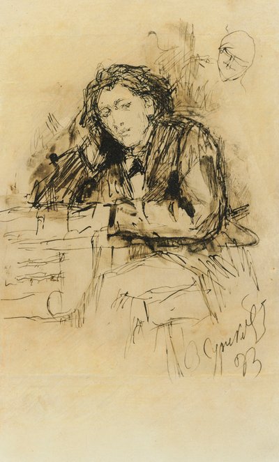 Ritratto del compositore Anton Rubinstein 1829-1894, 1893 da Vasilij Ivanovic Surikov