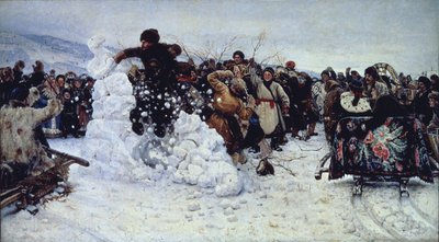 Tempesta di neve sulla fortezza, 1891 da Vasilij Ivanovic Surikov