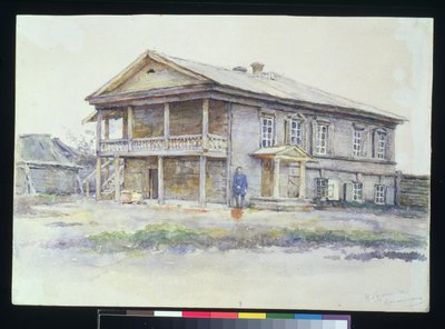 Casa di Surikov a Krasnoyarsk, 1890-91 da Vasilij Ivanovic Surikov