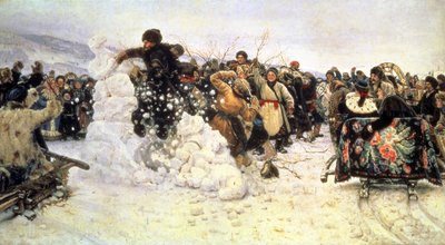 La cattura della fortezza di neve, 1891 da Vasilij Ivanovic Surikov