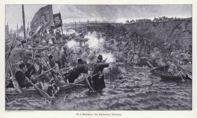 La conquista della Siberia da parte di Yermak Timofeyevich da Vasilij Ivanovic Surikov