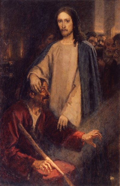 La guarigione del cieco di Gerico, 1888 da Vasilij Ivanovic Surikov