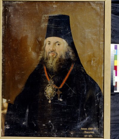 Ritratto di Ambrosius, arcivescovo di Vyatka Slobodskoy da Vasily Kornilovich Lytkin