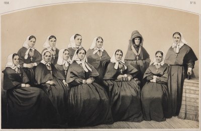 Le infermiere della Comune di Krestovozdvizhenskaya, 1854 da Georg Wilhelm Timm