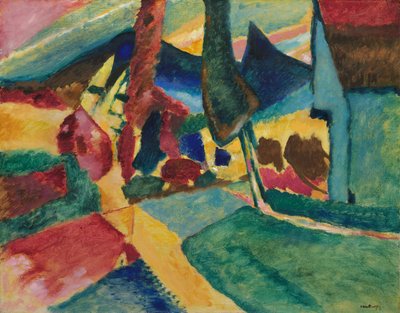 Paesaggio con Due Pioppi, 1912 da Wassily Kandinsky