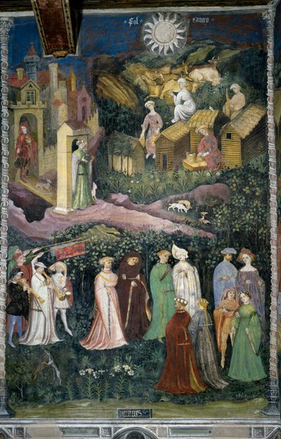 Mese di giugno: danza di dame e cavalieri da Venceslao Maestro