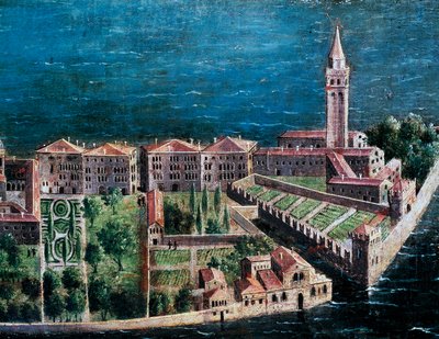 Giardino accanto alla Chiesa del Redentore, dettaglio dalla vista a volo d