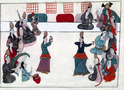 Musicisti e ballerini sotto l