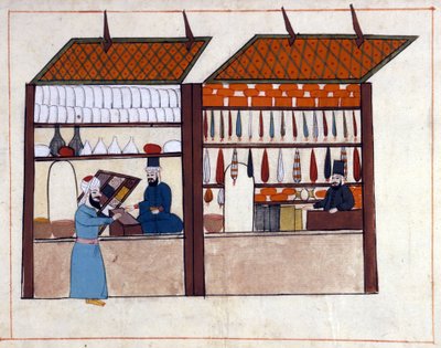 Negozi (mercante di spezie) a Costantinopoli, Turchia sotto l