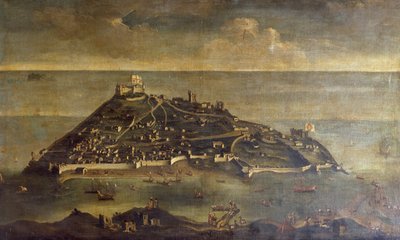 Isola di Tabarca, dipinto di artista veneziano sconosciuto, Tunisia da Venetian School