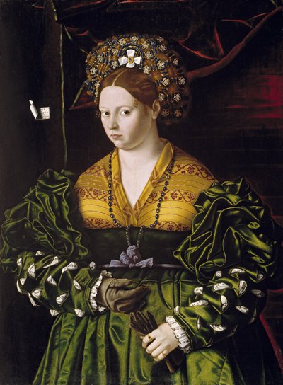 Ritratto di una signora in un vestito verde da Veneto Bartolomeo