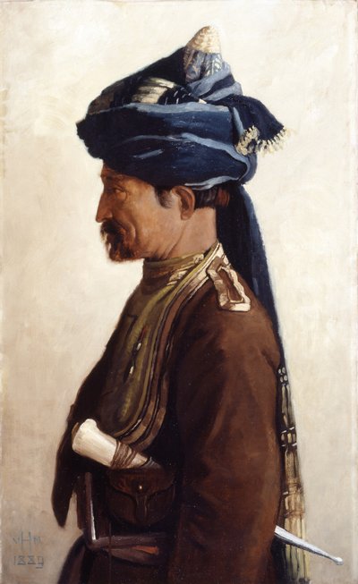 Mohamed, un Jemadar del 5° Cavalleria del Bengala, 1889 da Vereker Monteith Hamilton