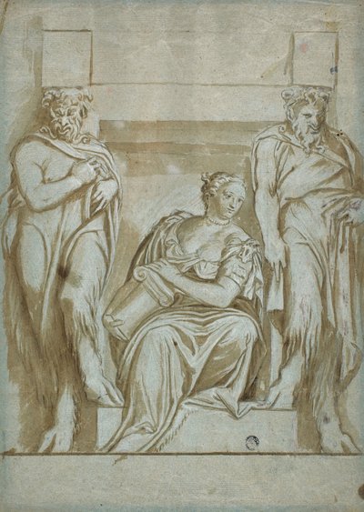 Fortezza (o Forza) affiancata da due satiri da Veronese