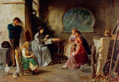 Lezione di botanica, di Vespasiano Bignami detto Vespa (1841-1929) da Vespasiano Bignami