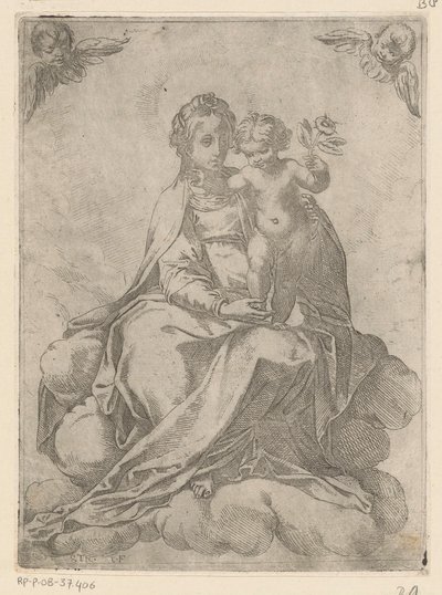 Maria con Bambino e rosa da Vespasiano Strada
