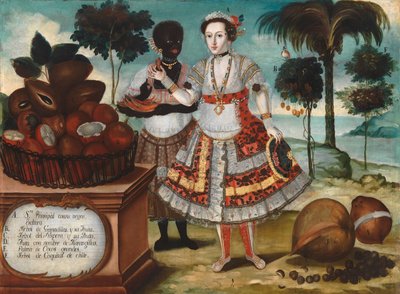 Nobile donna con il suo schiavo nero da Vicente Alban