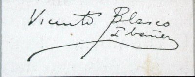 Firma del Romanziere da Vicente Blasco Ibanez