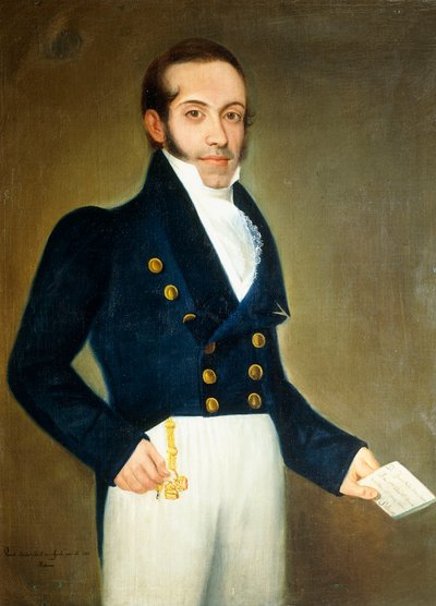 Ritratto di Don Agustin de las Heras y Carazo, 1828 da Vicente Escobar
