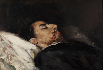 Gustavo Adolfo Bécquer sul letto di morte da Vicente Palmaroli y Gónzalez