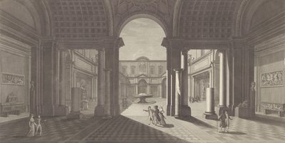 Veduta del cortile del Museo Pio-Clementino, da 