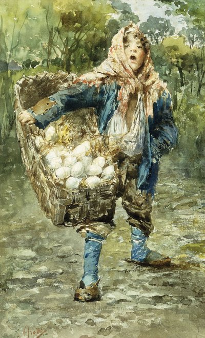 Giovane Venditrice di Uova da Vicenzo Irolli