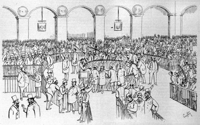 La Borsa di Parigi (Basket) nel 1894 da Victor  Geruzez