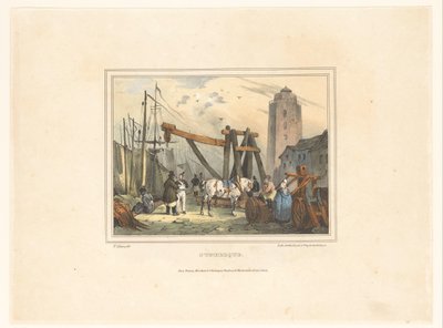 Porto di Dunkerque (serie: Costumi degli abitanti dei porti) da Victor Adam