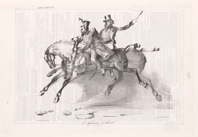 Caricatura della fanteria a cavallo da Victor Adam