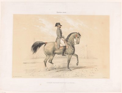 Laurent Franconi che cavalca la sua giumenta Norma (serie: Cavalli e cavalieri all