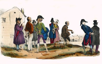 Martin, il giocatore di palla. In “Album Grotesque, Scelte di Tipi Eccezionali”, illustrazioni di Victor Adam, Parigi, circa 1850. da Victor Adam