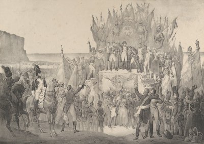 Festa militare a Boulogne con Napoleone che distribuisce le stelle della Legione d