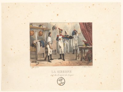 Ufficiale con borsa per cartucce (serie: Scene militari) da Victor Adam
