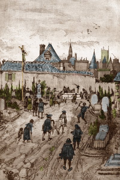 Convulsionario giansenista (o Saint Medard) (Opere di convulsioni) nel XVIII secolo: "i malati e gli infermi vanno al cimitero di Saint-Medard (dove si trova la tomba del diacono François Paris) per essere miracolosamente guariti" da Victor Armand Poirson