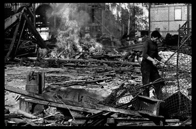 Demolizione del mercato centrale di Parigi, agosto 1971 (foto b/n) da Victor Baltard