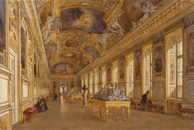 Vista della Grande Galleria di Apollo al Museo del Louvre da Victor Duval