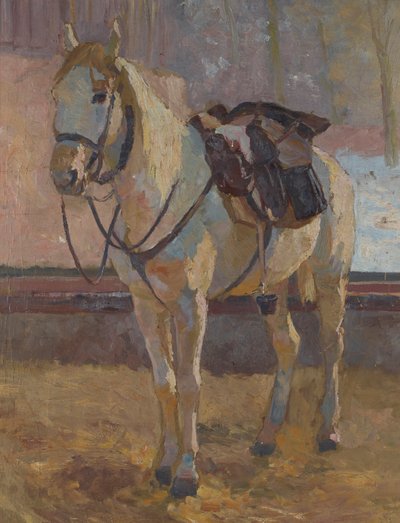 Cavallo bianco sotto la sella da Victor Eckhardt von Eckhardsburg