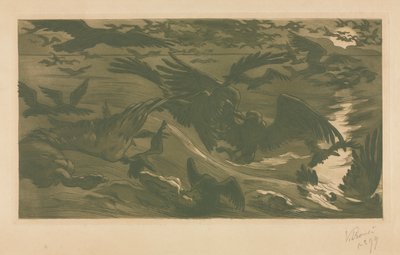 Uccelli rapaci da Victor Emile Prouve