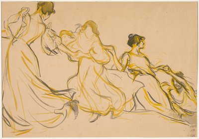 Studio per la decorazione della Salle des Fêtes per la Mairie du 11e arrondissement de Paris da Victor Emile Prouve