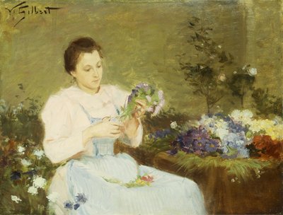 Sistemare i fiori per un bouquet primaverile da Victor Gabriel Gilbert