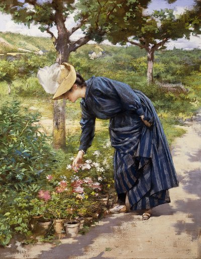 Signora in un giardino da Victor Gabriel Gilbert