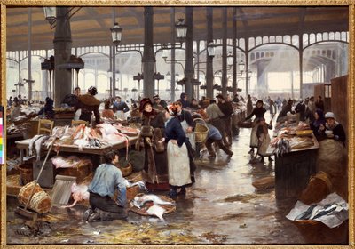 La sala del pesce al mercato centrale da Victor Gabriel Gilbert