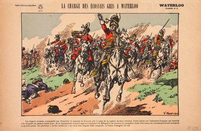 Carica dei Royal Scots Greys alla Battaglia di Waterloo, c.1920 da Victor Huen