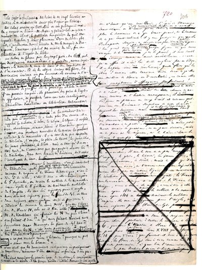 Pagina autografica di "Les Miserables" di Hugo. 1845-1861 (documenti (lettere)) da Victor Hugo