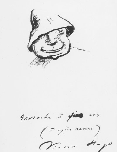 Gavroche a cinque anni, disegno di Victor Hugo da Victor Hugo