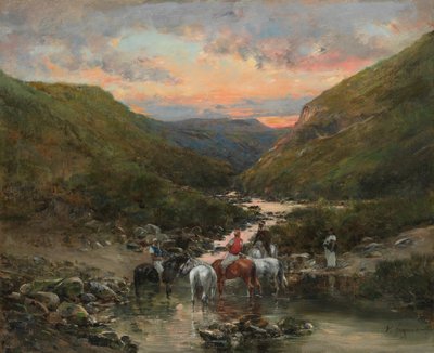 Burrone Vicino a Biskra, 1890-1900 da Victor Huguet