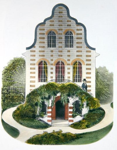 Una casa olandese, illustrazione da 