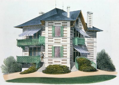 Una casa a Etretat, illustrazione da 